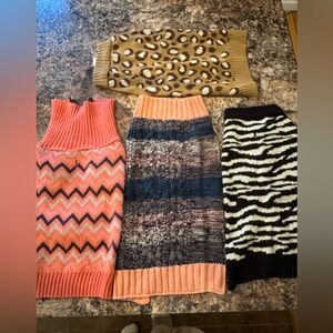 Multiple dog sweaters